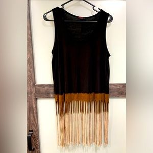 Western fringe tassel tank